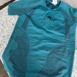 Adidas Men's Tennis Shirt - Size M - Aqua